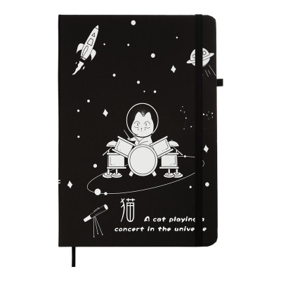 Книга записная ZiBi Cosmo A5 в клеточку твердая обложка на резинке 80 листов (ZB.115105) Винница - изображение 1