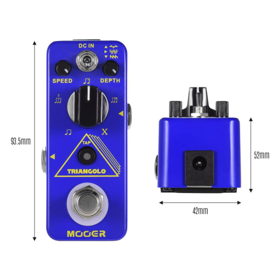 Гитарная педаль Mooer Triangolo MTR3, аналоговое Tremolo, 3 формы волны, True Bypass, металлический корпус Киев
