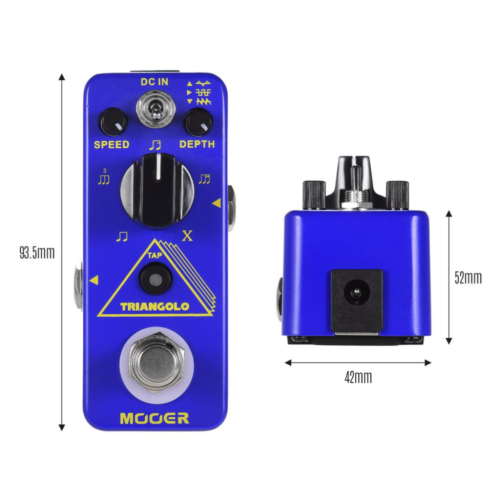 Гітарна педаль Mooer Triangolo MTR3, аналогове Tremolo, 3 форми хвилі, True Bypass, металевий корпус Київ - фото 5