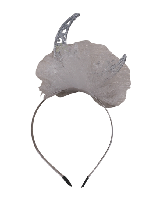 Обруч на новий рік на голову із місяцем one size біло-сріблястий Київ - фото 1