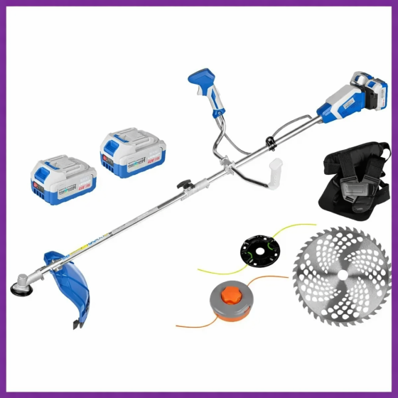 Триммер Аккумуляторный для травы EURO-CRAFT ECCGTBH-42V,Тример на батареи для травы 42V 4Ah бесщеточный двигатель Львов