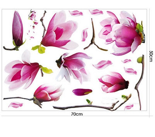 Наклейка виниловая на стену Цветы 50 на 70 см фиолетовый Киев - изображение 3