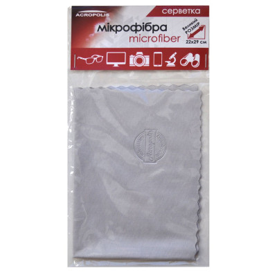 Салфетки Acropolis A-90/12 microfiber 29*22см gray, поштучно (A90-12GY) Винница - изображение 2