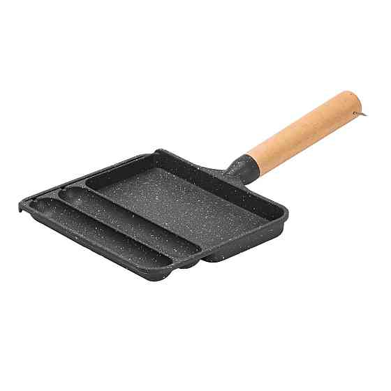 Сковорода прямокутна на 3 секції з антипригарним покриттям сіра HP39572C Коломия