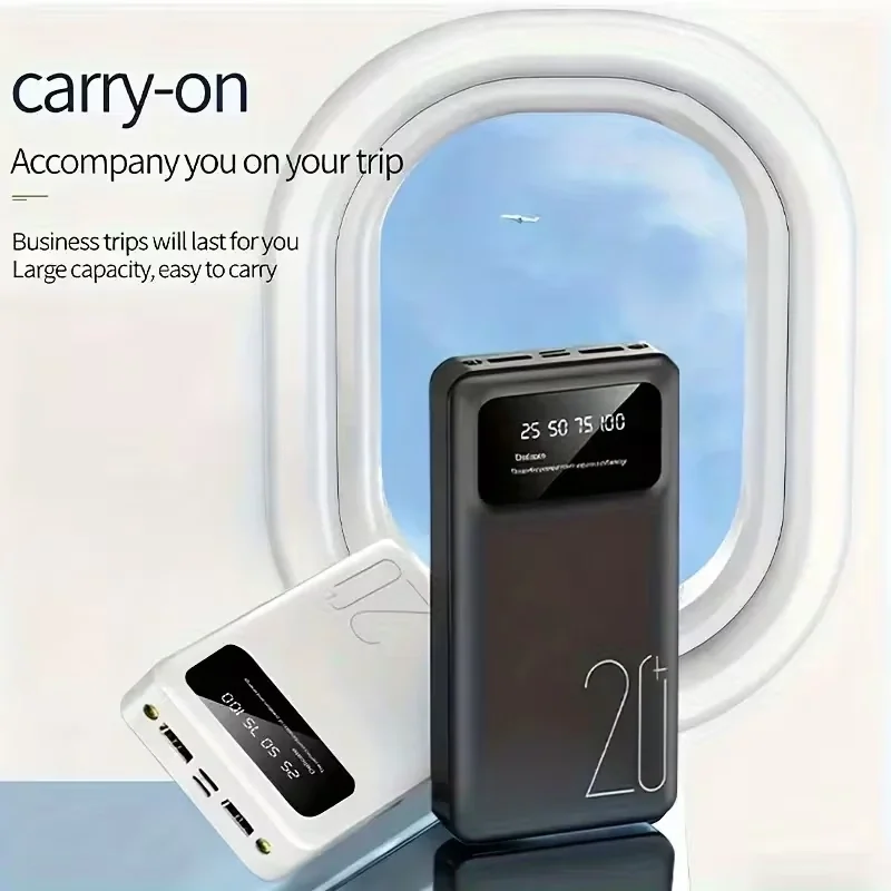 Універсальна зарядна батарея Power Bank 20000 mAh PB-LED20-BK Чорний Київ - фото 6