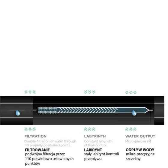 Крапельна стрічка 16/8mil/1.5л/г, 15см, HIRRO TAPE, 100м, DSTHT 16081515-0100 Київ
