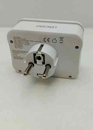 Мережевий розгалужувач (трійник) LENCENT 5 в 1 з USB та USB-C WW09-F2b-C3U (товар вживаний) Луцьк