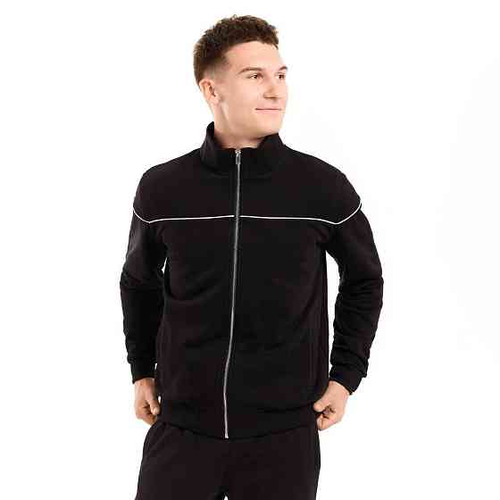 Спортивний демісезонний костюм чоловічий чорний. Комплект штани та кофта Pobedov Brume Київ