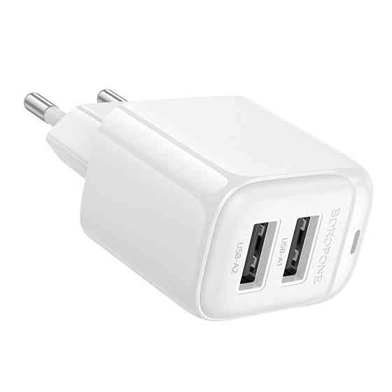 Мережевий зарядний пристрій BOROFONE BAS41A Potential dual-port charger White Одеса