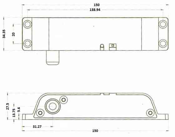Замок електроригельний накладний SEVEN BL-727 Київ