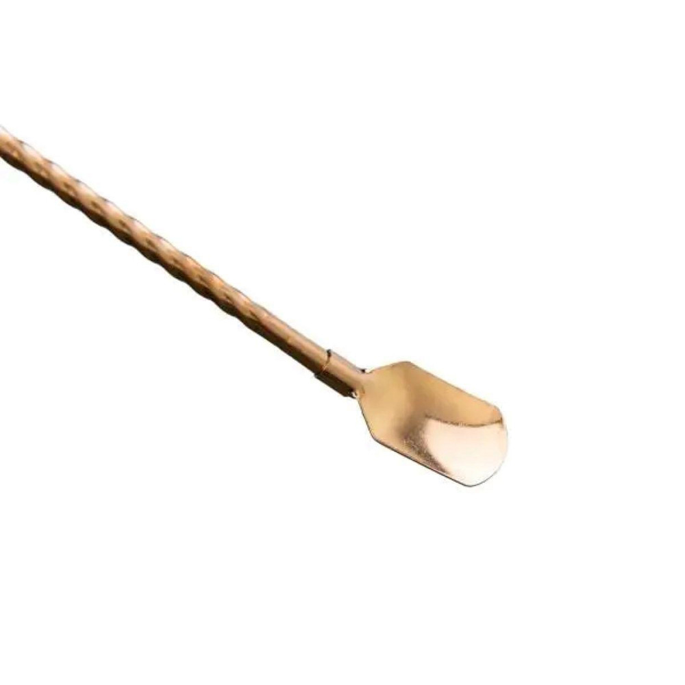 Набір багаторазових ложок-трубочок 6 шт для напоїв 22 см зі щіткою для миття з нержавіючої сталі Бронзовий HP-20-20 Київ - фото 2