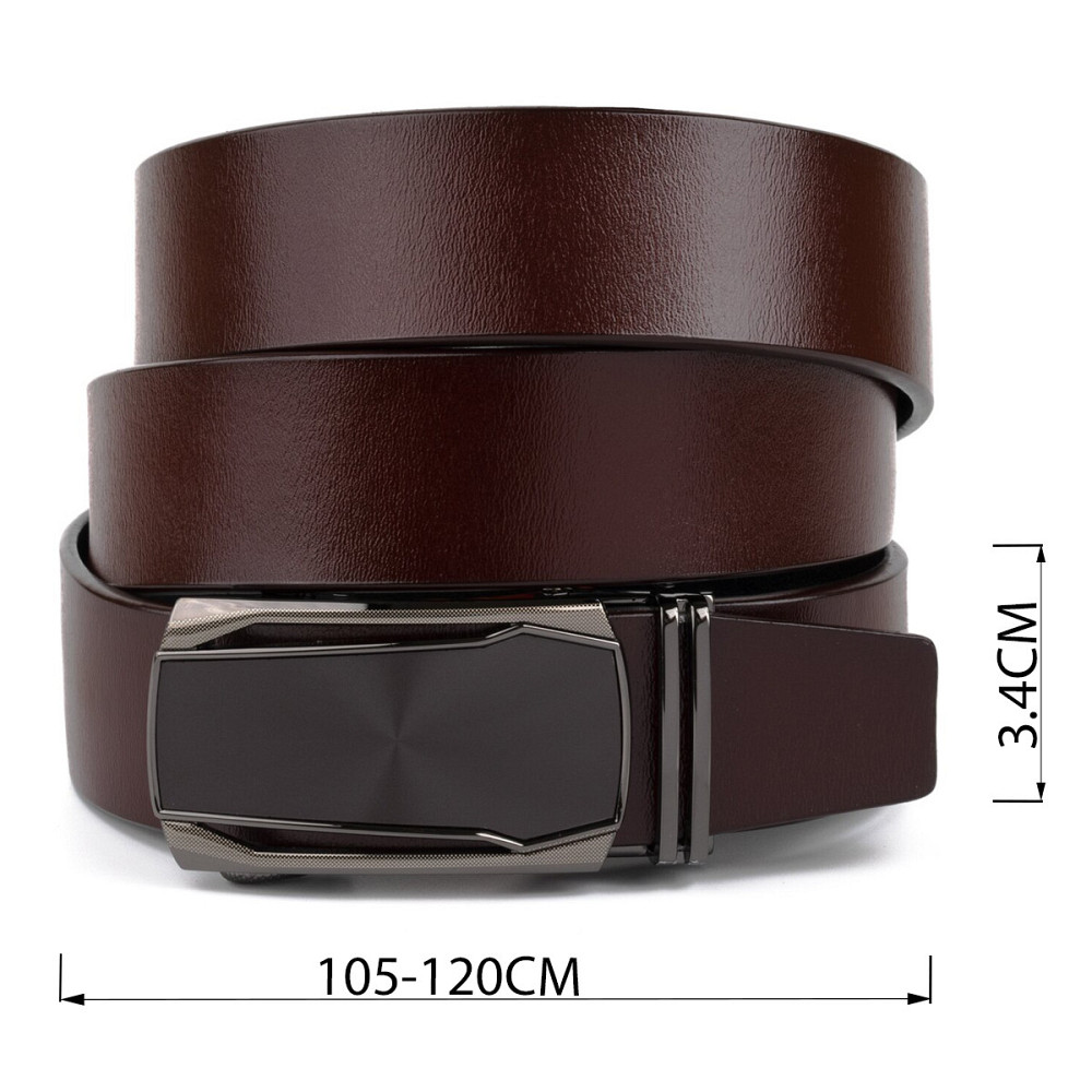 Ремінь чоловічий c матовою вставкою на пряжці Vintage 20278 Коричневий Київ - фото 5