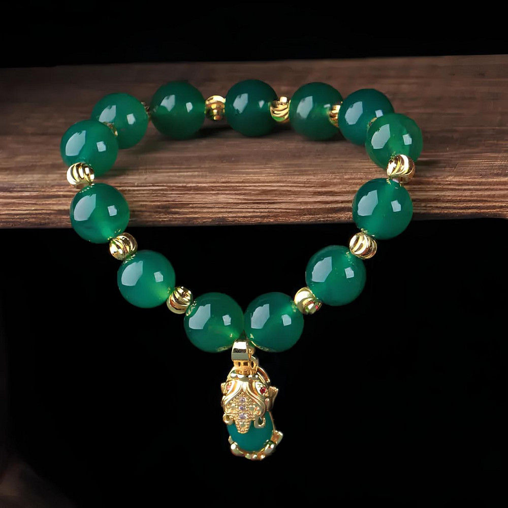 Браслет із зеленого нефриту RESTEQ — стильний аксесуар з натуральним каменем для внутрішньої гармонії, впевненості та захисту Київ - фото 4