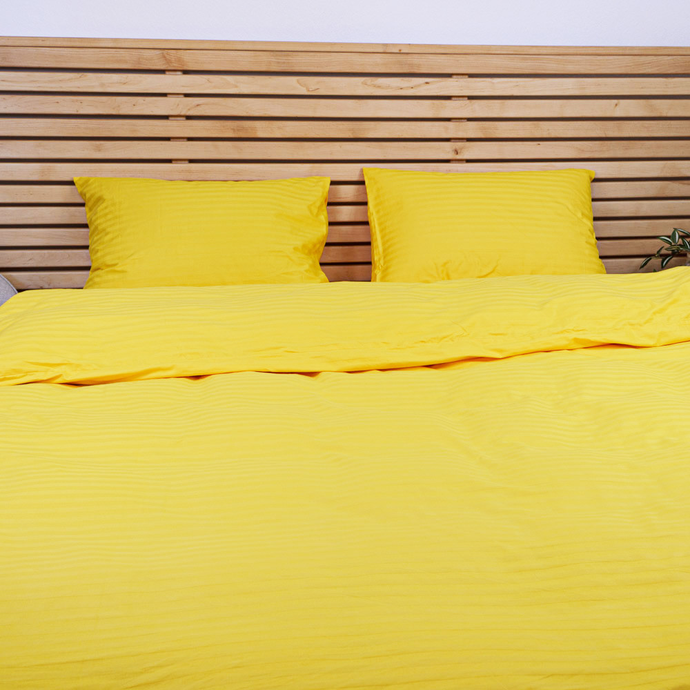 Наволочка страйп сатин на подушку 40х60 см 125 г/м2 YouStar 1 шт. (Жовтий) Суми - фото 2