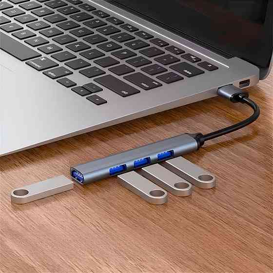 USB-хаб на 4 порта (USB3 + 3×USB2),Hoco HB26 SBR Киев