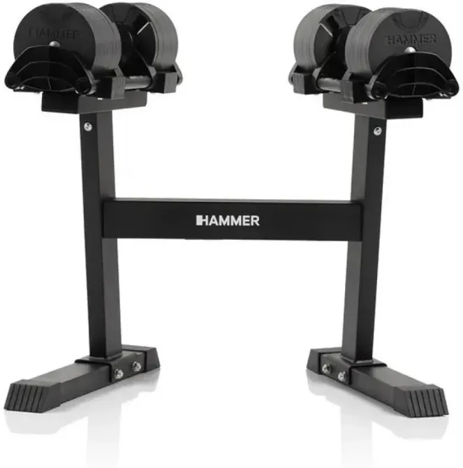 Тренажер zestaw stojak z hantlami smartlock 2x32 kg hammer Киев - изображение 1