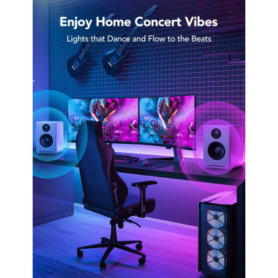 Світлодіодна стрічка Govee H100E LED Compatible extension of H61E1, 1.0m, RGBIC , WI-FI/Bluetooth, white (H100E0D1) Вінниця - фото 6