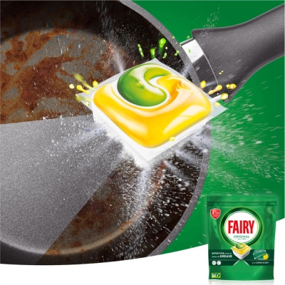 Таблетки для посудомоечных машин Fairy Original All in One Lemon 56 шт. (8700216237352) Винница - изображение 4