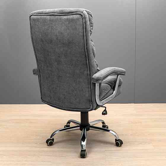 Офісне крісло керівника ManhattanDesign Хром Tilt М-1 Salvia Gray (Прогумовані колеса) Днепр