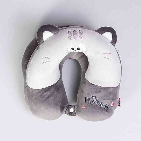Подушка для шиї Miaow U-подібна подвійна, сірий HP-56-27G Київ