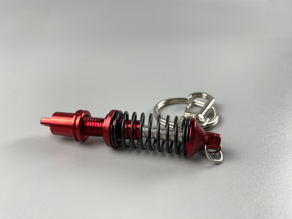 Брелок червоно-сріблястий амортизатор в зборі, Авто брелок для автомобільних ключів Мукачево - фото 10