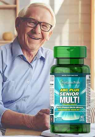 Мультивітамінна формула для людей старше 50 років Puritan's Pride ABC Plus Senior Multivitamin Multi-Mineral Formula 60Caplets Луцьк