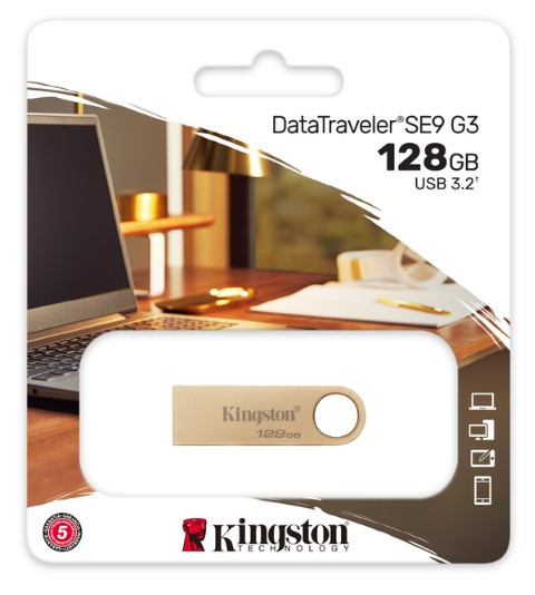Flash Drive Kingston DT SE9 G3 128GB USB 3.2 Gold (DTSE9G3/128GB) (6962752) Киев - изображение 7