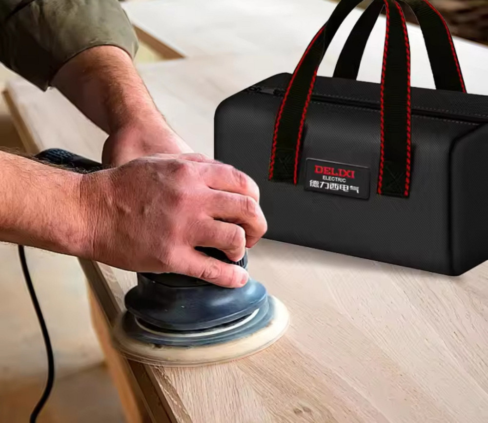 Сумка для инструментов Delixi Electric оксфордская ткань 24 на 14 см черный Киев - изображение 5