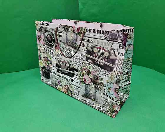 Паперовий великий горизонтальний пакет 36/22/10 (артBG-100) (12 шт.) Харків