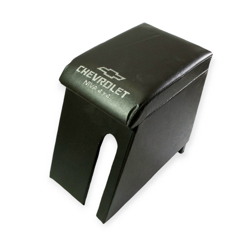 Підлокітник chevrolet niva чорний з вишивкою (шкірозамінник) Мукачево - фото 1