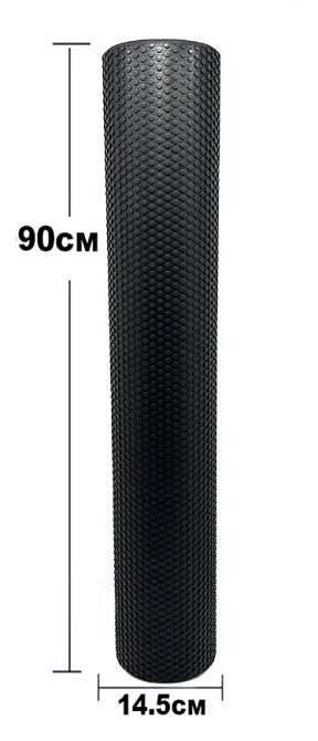 EasyFit Масажний ролик EasyFit Foam Roller 90 см Чорний Київ - фото 2