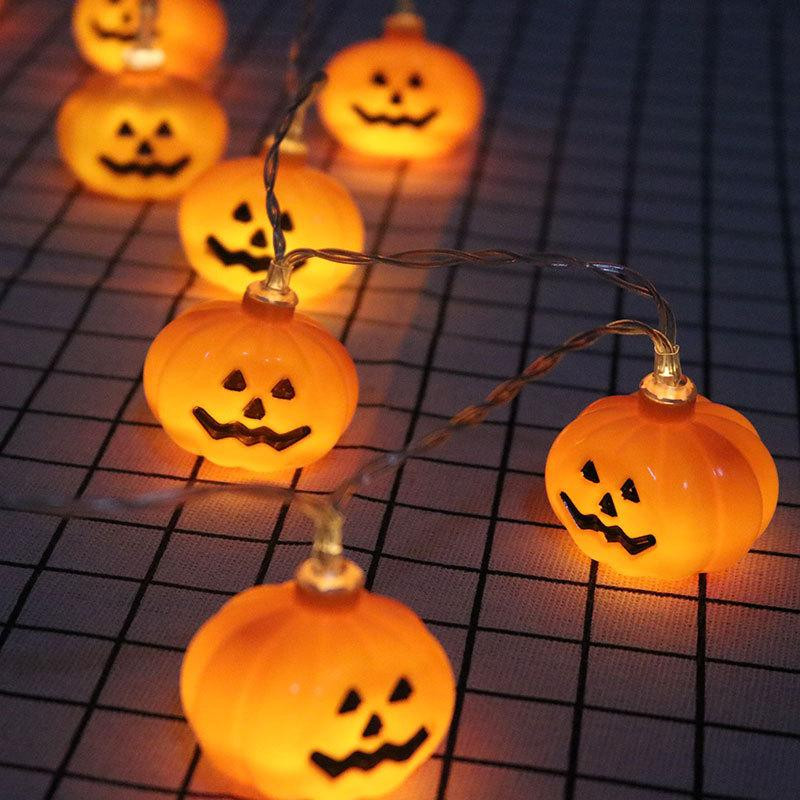 Гірлянда Хелловін з Гарбузами 150 см 10 led 40 на 35 мм помаранчево-чорний Київ - фото 4
