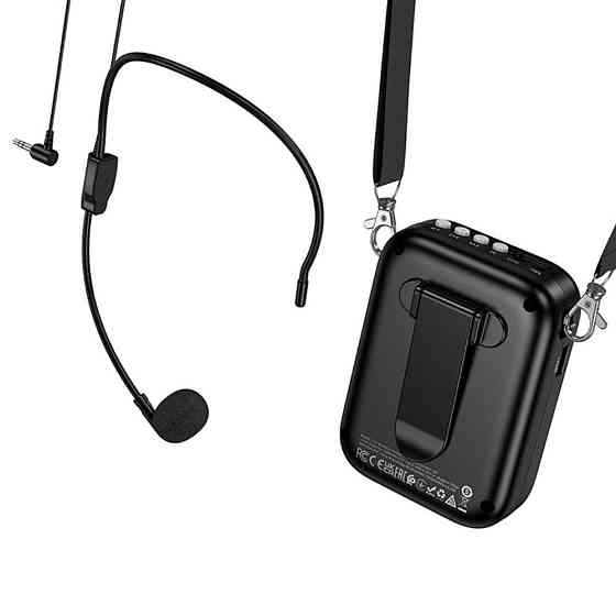 Портативная колонка с гарнитурой HOCO L23 Lemony speaker with wired microphone, 5W, Black Одесса