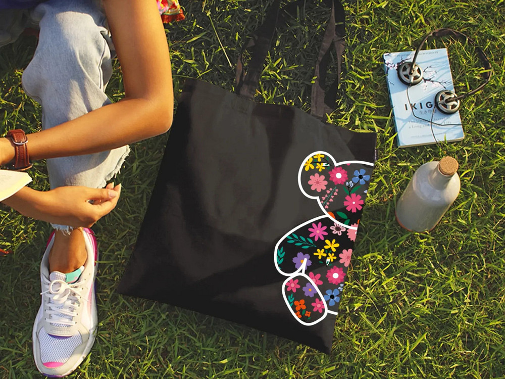 Екошопер BookOpt ВК4058 Ведмедик (Квіткові мрії) чорний Луцк - изображение 9