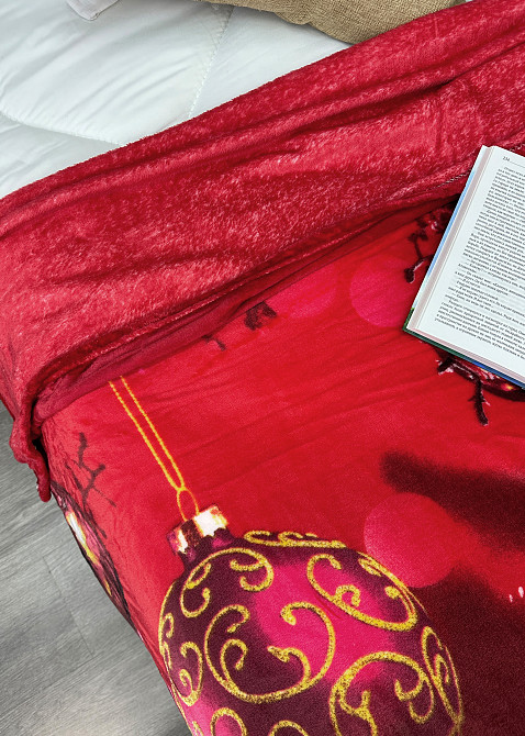 Плед-покрывало 200х230 см с рождественским принтом Разноцветный (87-323) Киев - изображение 7