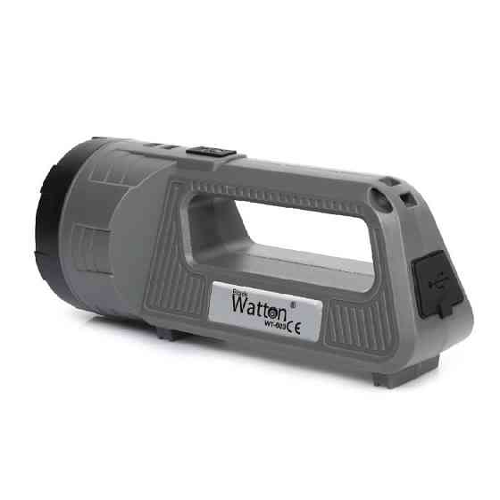 Акумуляторний світлодіодний ліхтар-прожектор WATTON WT-603 ліхтарик з USB кабелем та функцією PowerBank Кам'янець-Подільський