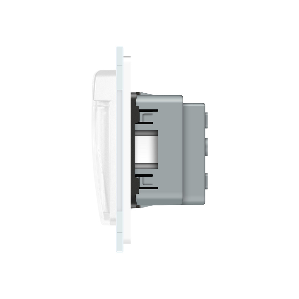 LIVOLO Електрична розетка вологозахисна з кришкою IP44 з заземленням, LIVOLO, біла, скляна рамк Коломия - фото 6