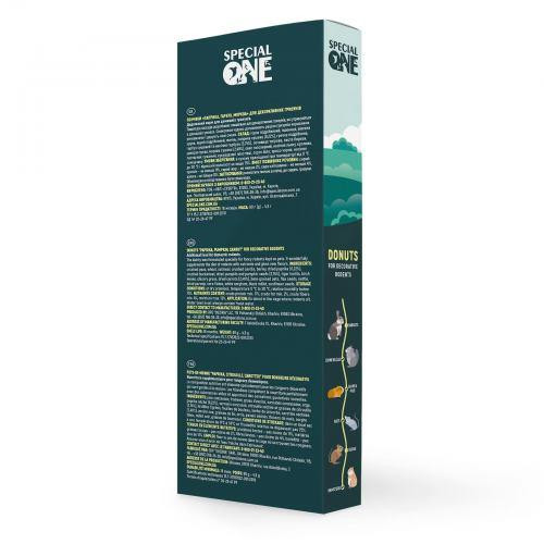 Пончики Speciаl One «Паприка, тыква, морковь» для декоративных грызунов, 60 г Винница - изображение 3