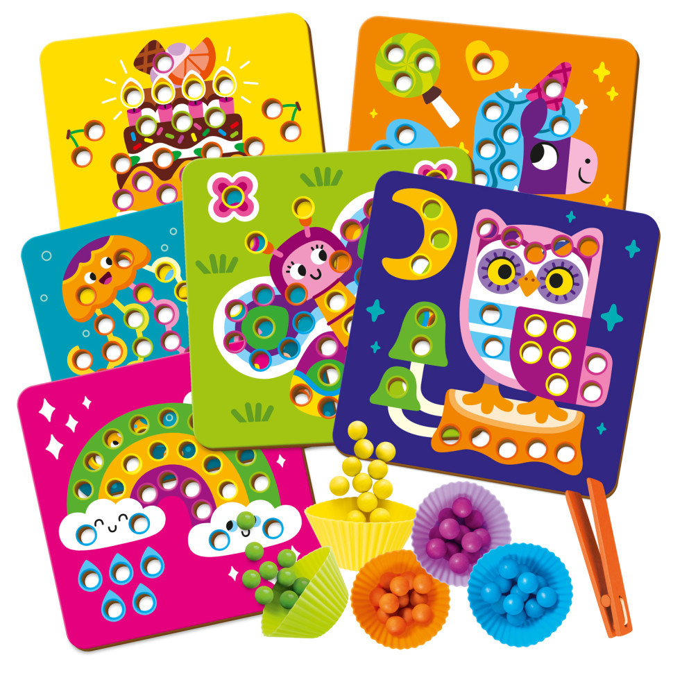 Мозаика с деревянными шариками 