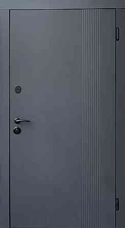 Вуличні двері Форт-М,  модель СТИЛЬ комплектація "КОМФОРТ" колір антрацит/білий матовий Київ