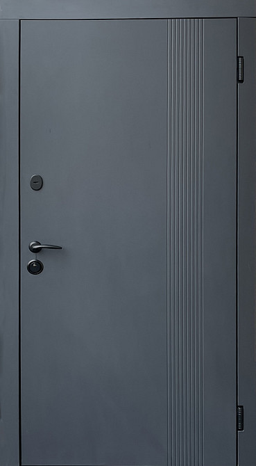 Вуличні двері Форт-М,  модель СТИЛЬ комплектація "КОМФОРТ" колір антрацит/білий матовий Київ - фото 1