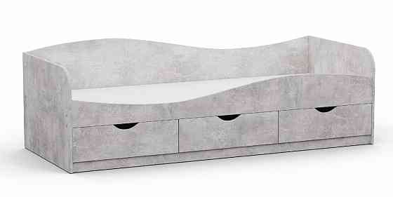 Кровать односпальная L-9, Бетон, 2030х834х656 Львов