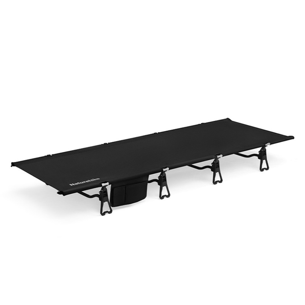 Ліжко туристичне складане Naturehike XJC08 CNK2550WS020 (поліестер + алюміній) Чорний Вінниця - фото 1
