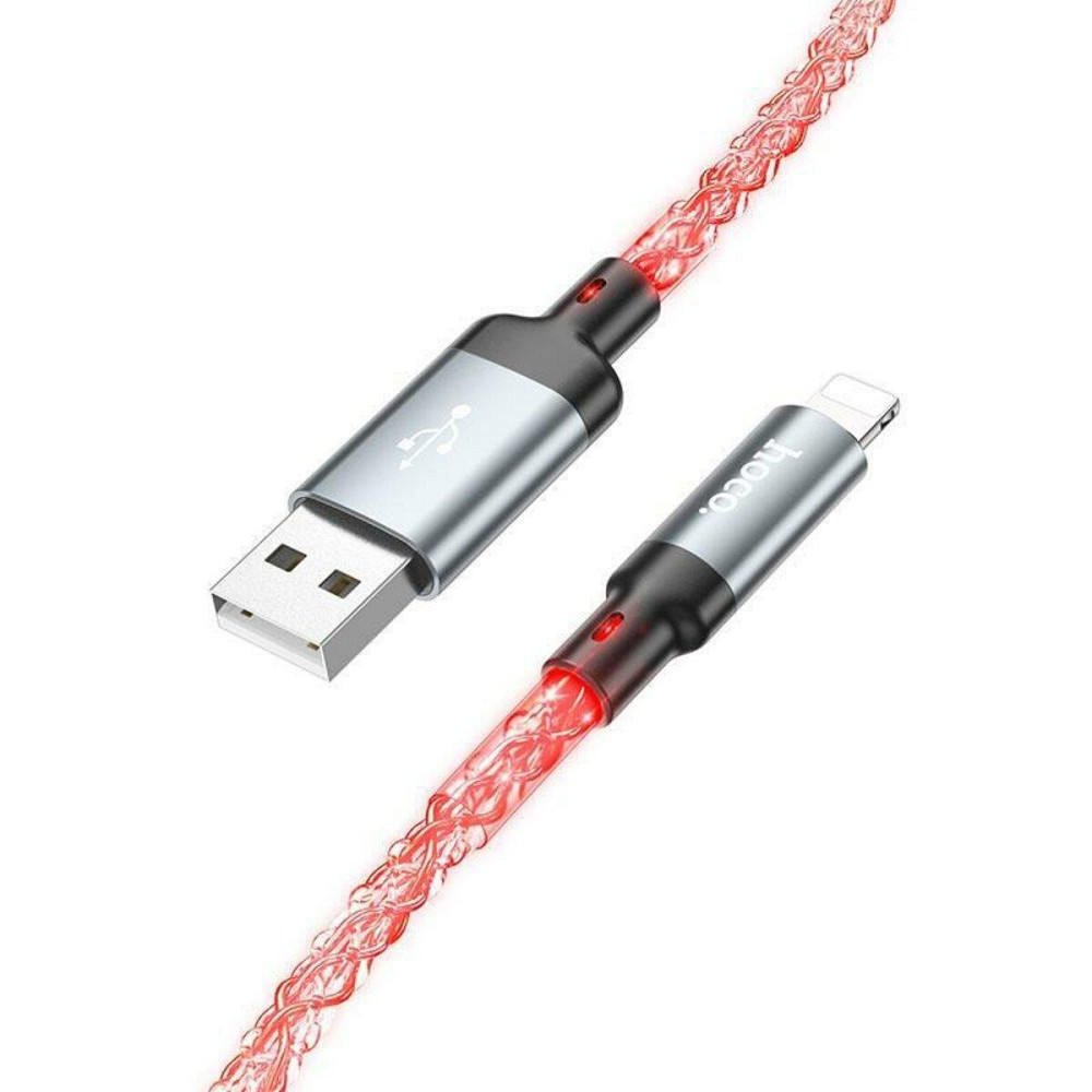 Кабель HOCO U112 Shine для зарядки и передачи данных Lightning, цвет серый 6931474788801 Одесса - изображение 2