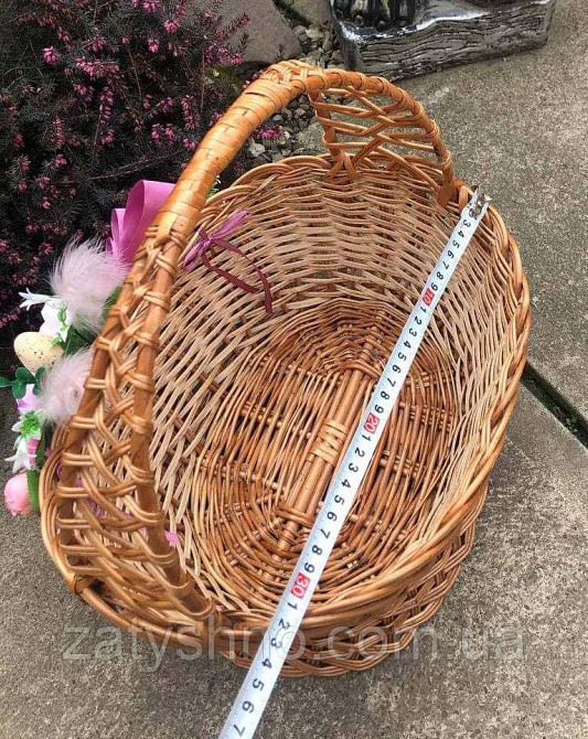 Пасхальний кошик плетений з прикрасою Київ - фото 10