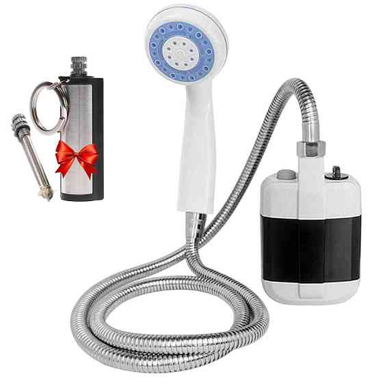 Туристический душ с помпой  Gotel Q16H + Подарок Вечная спичка брелок  / Портативный кемпинговый душ с насосом Киев