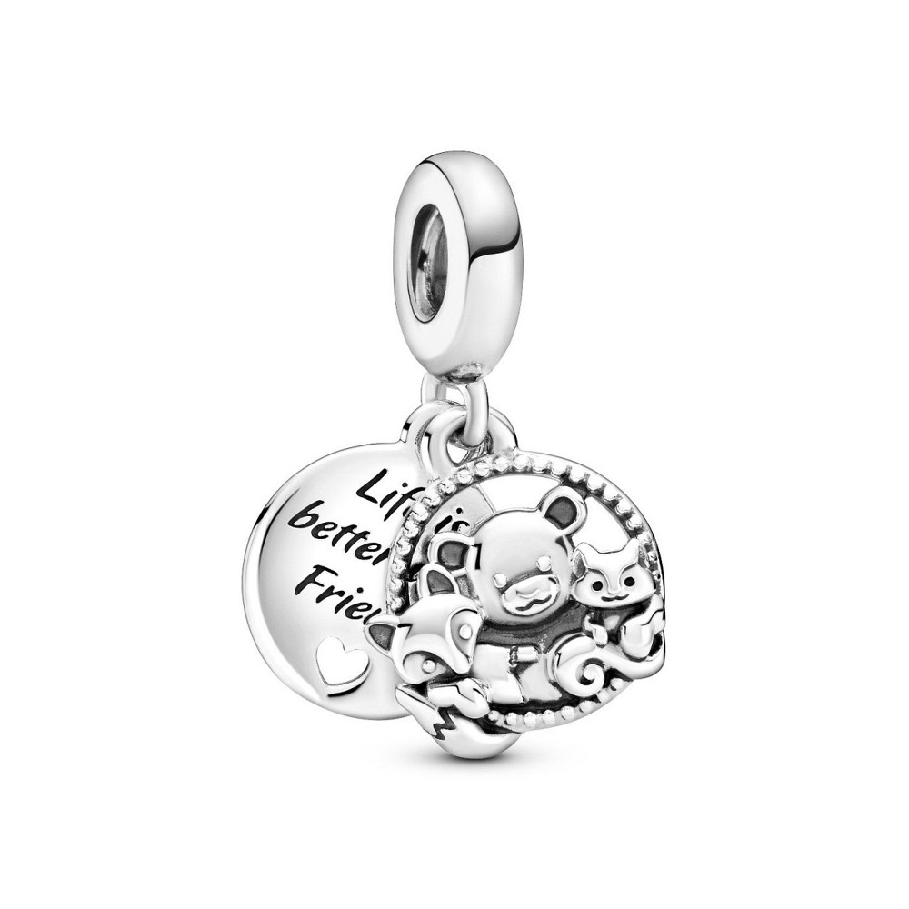 Срібна намистина Пандора  «Ведмідь, лисиця і білка друзі» 799078C00 MasterSem Київ - фото 1