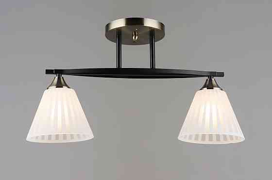 SIRIUS Люстра стельова Sirius B N6588/2 BK+AB на 2 плафони Коломыя