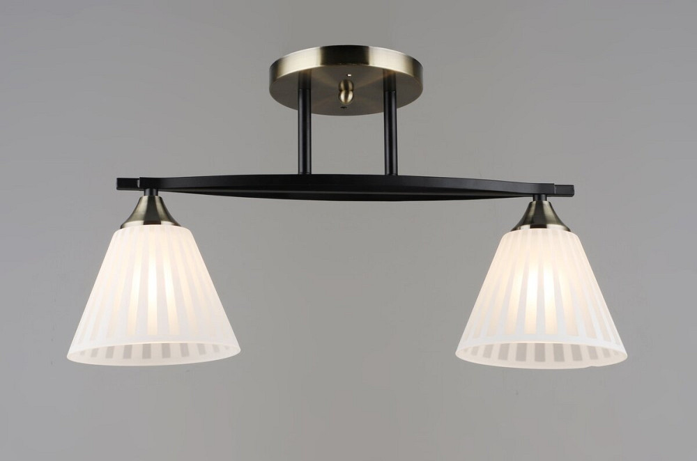 SIRIUS Люстра стельова Sirius B N6588/2 BK+AB на 2 плафони Коломия - фото 1