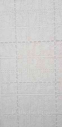 Шпалери вінілові на флізеліні AdaWall Signature1.06х10 під шкіру смуги структурні білі молочні Київ